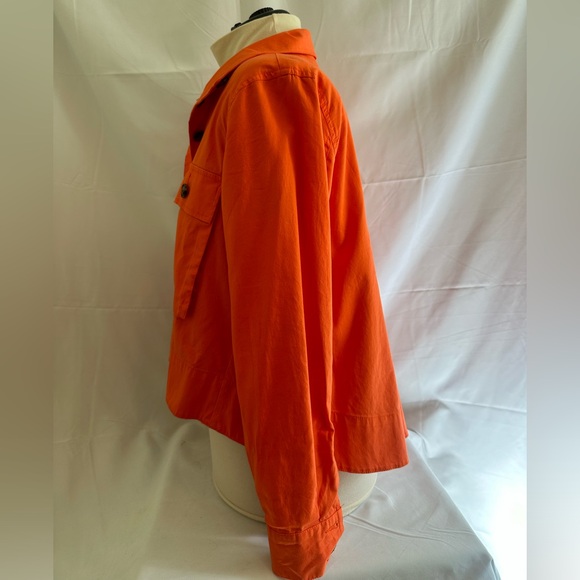 Cabi Orange Tiger Lily Resort Long Sleeve Lightweight Jacket Size M - Picture 4 of 10